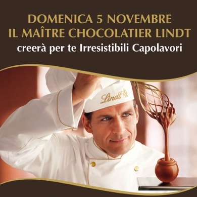 Domenica 5 novembre il Maitre Chocolatier Lindt creerà per te irresistiili capolavori da TOYS STREET 1